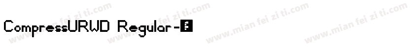 CompressURWD Regular字体转换